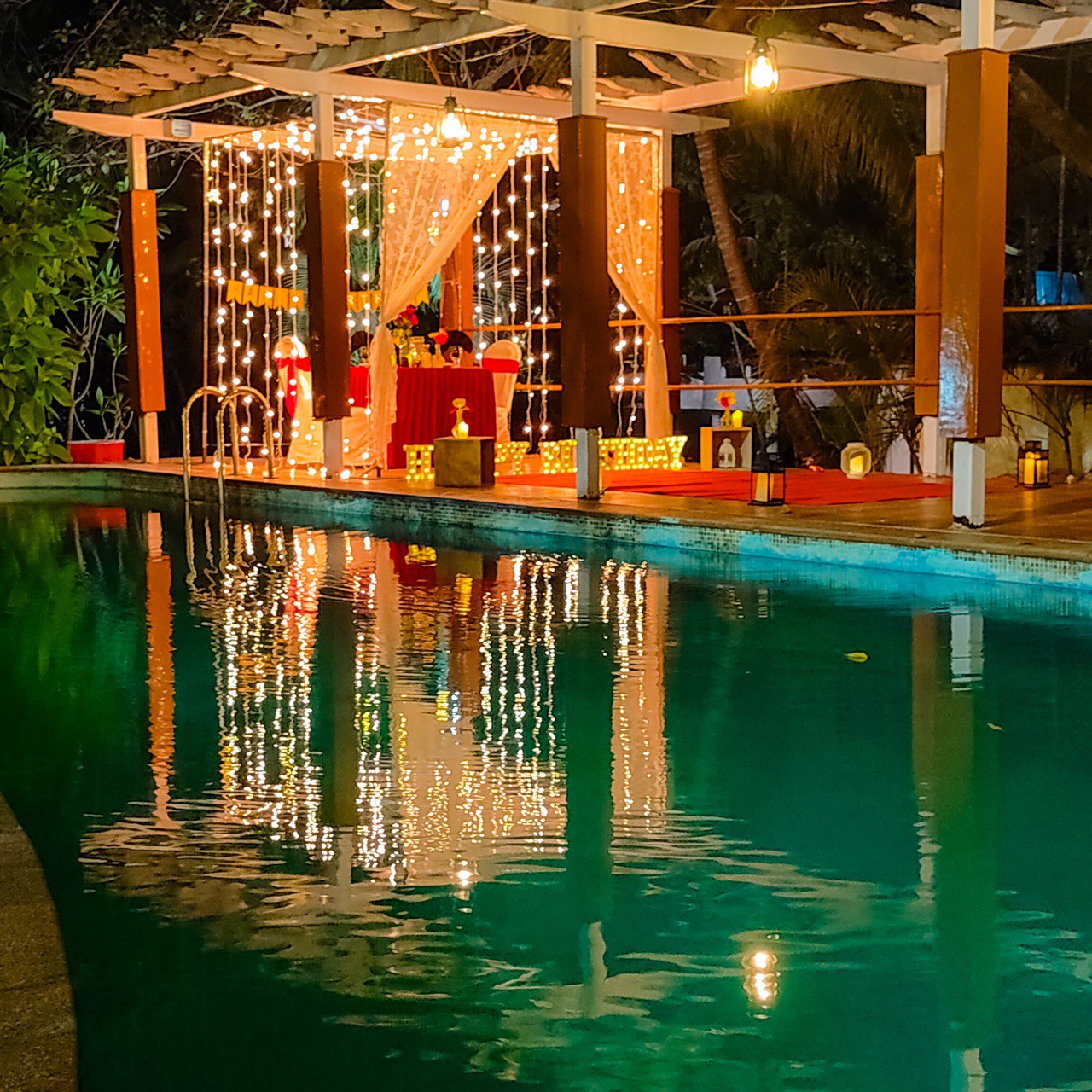 Private Poolside Cabana Candle Light Dinner at The Manohar, Begumpet