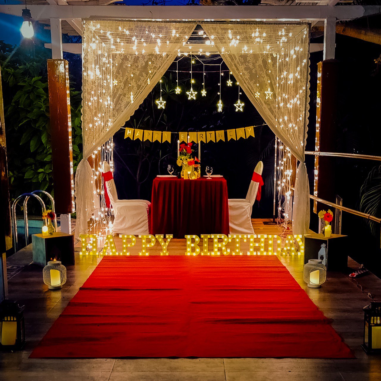 Private Poolside Cabana Candle Light Dinner at The Manohar, Begumpet