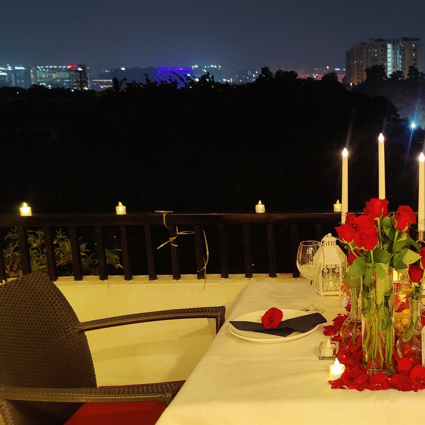 Roof Top Candle Light Dinner in Hyderabad