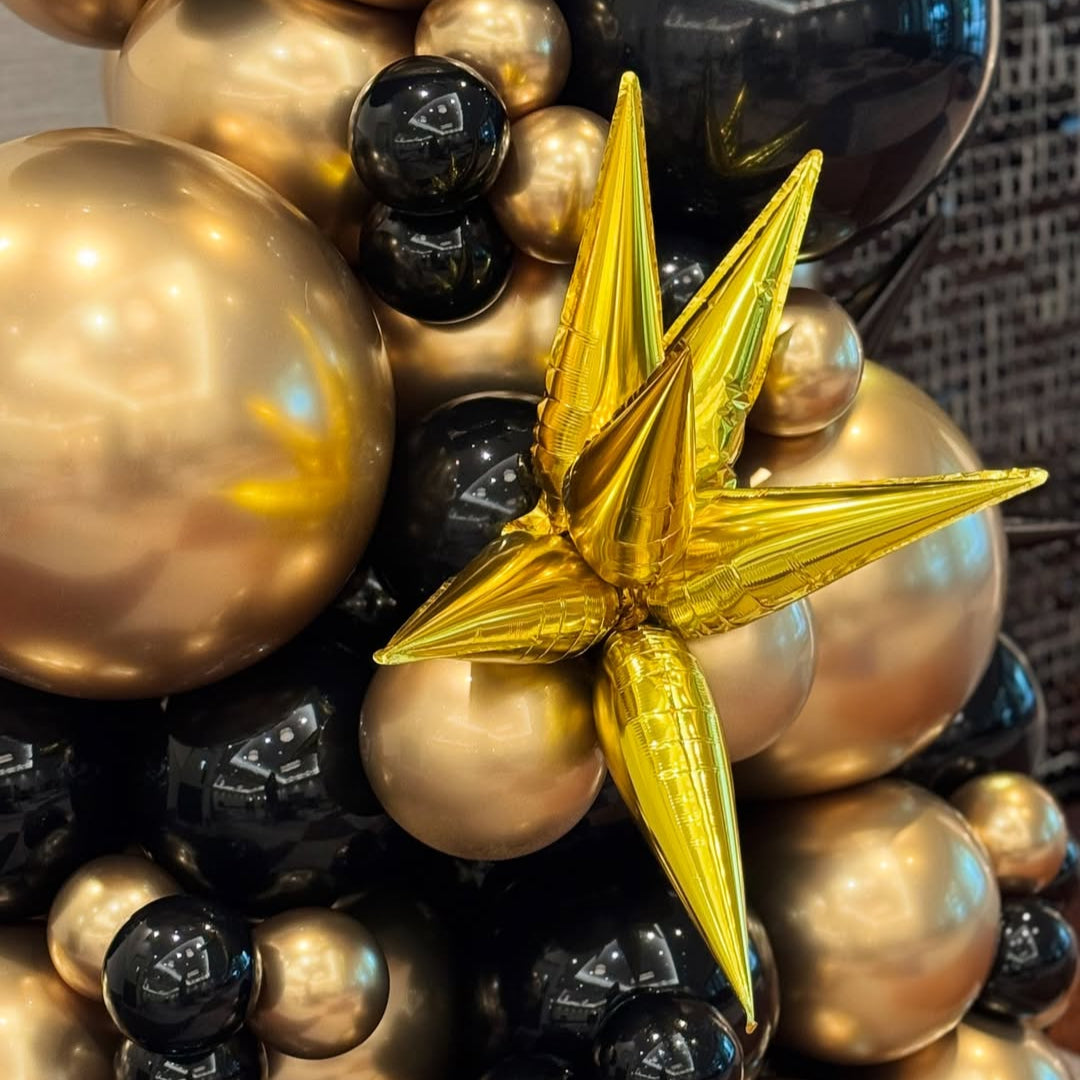Luxury black and gold birthday balloon in Hyderabad