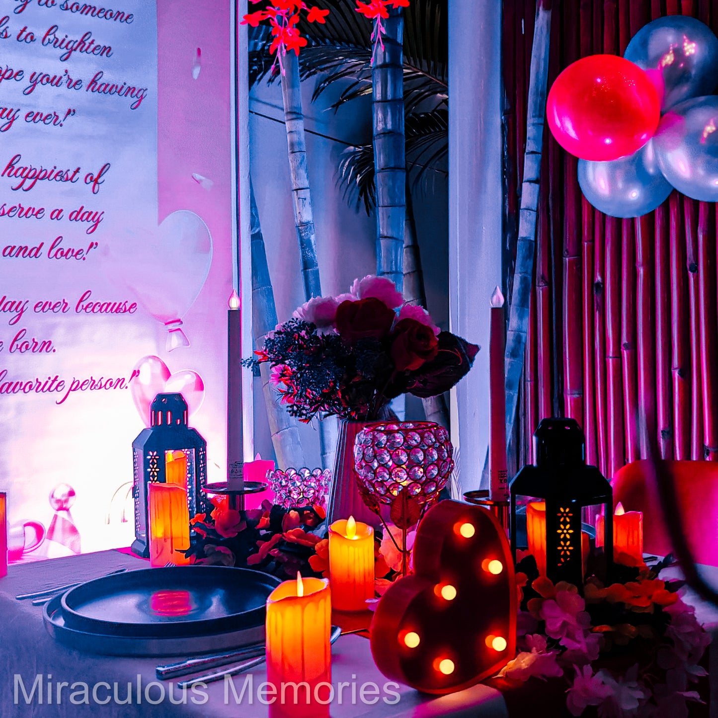 "Special add-ons like photography, guitarist, cold fire, and cloud fog for an unforgettable candle light dinner experience."