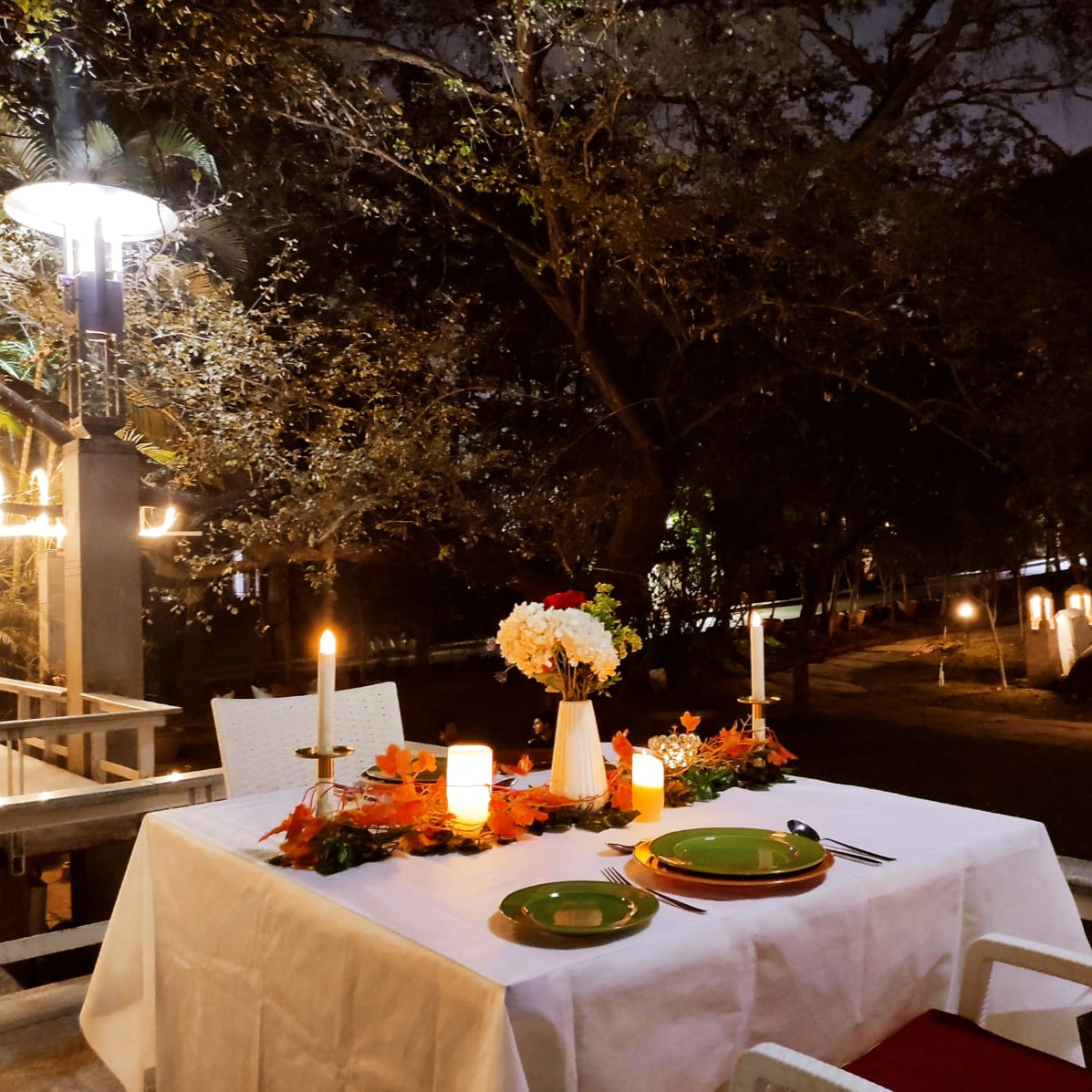 Anniversary Celebration in Hyderabad: Intimate Candle Light Dinner Setting