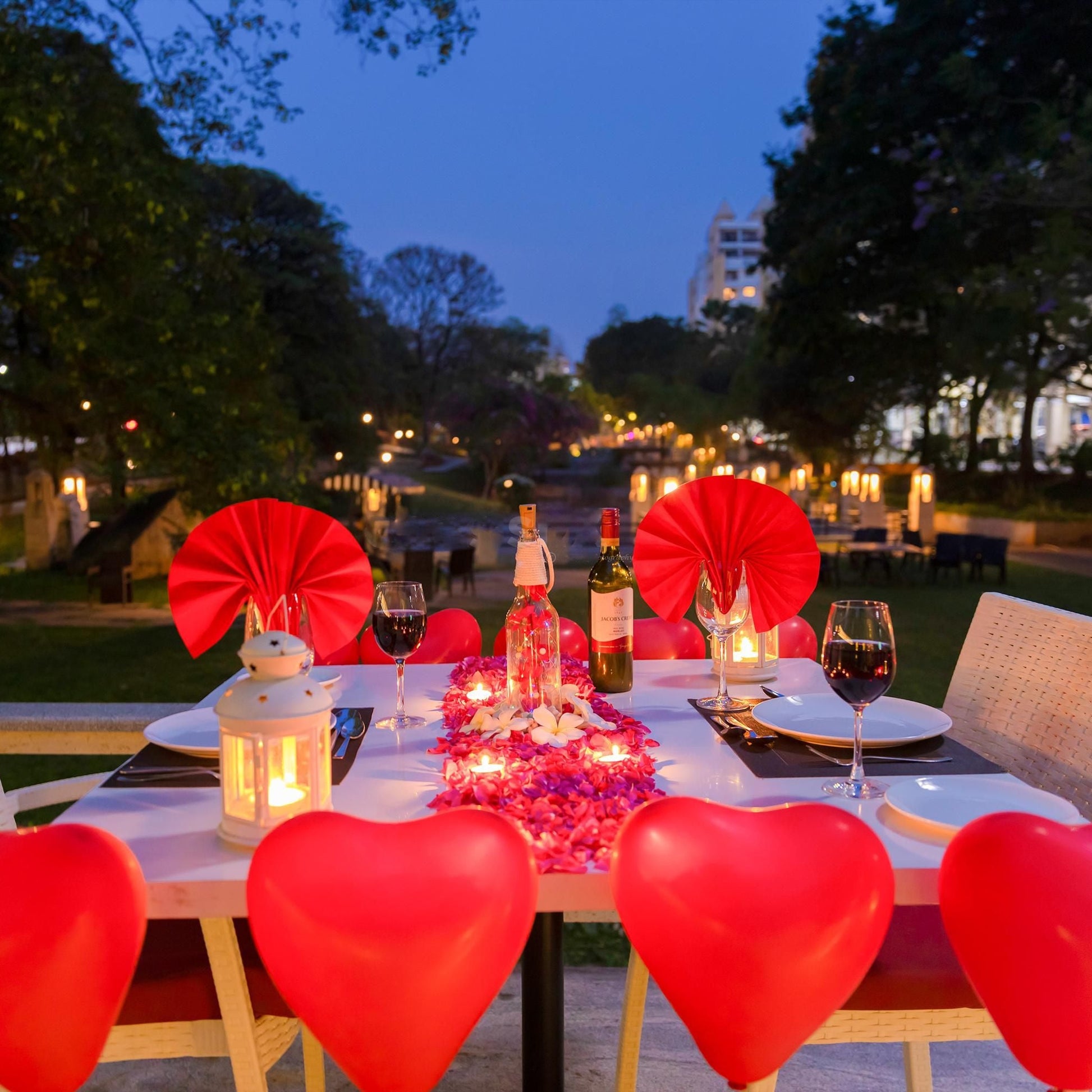 Beautiful Valentine's Day Candle Light Dinner in Hyderabad