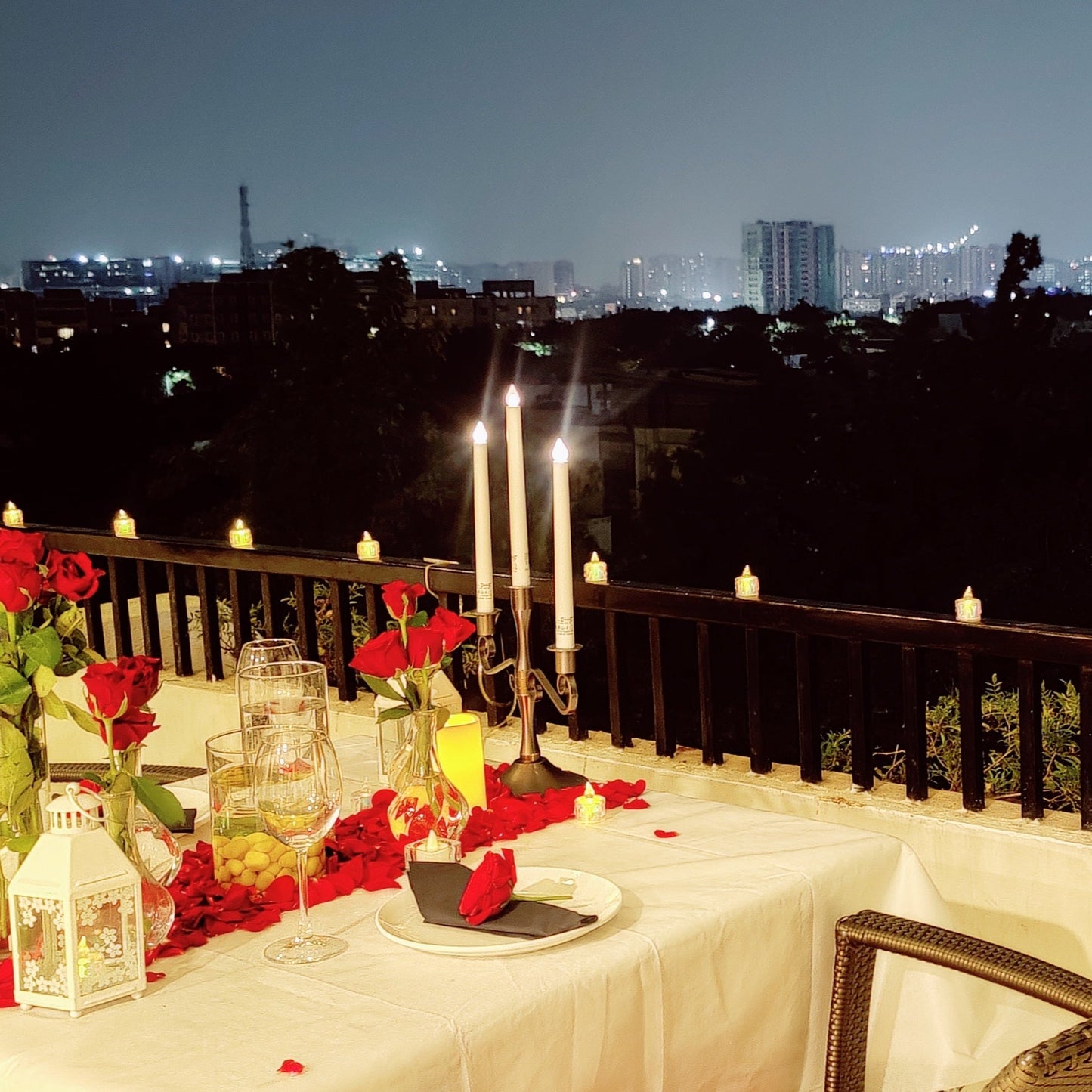 Beautiful City View Candle Light Dinner By Miraculous Memories