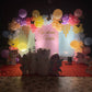 Customized fairyland unicorn pastel birthday decoration with butterfly accents, colorful balloons, and themed backdrop in Hyderabad
