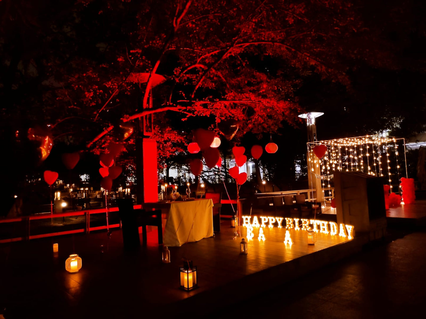 Premium Open Air Candle Light Setup at Ellaa Hotel, Gachibowli