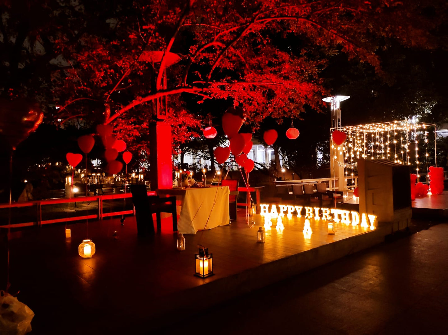 Premium Open Air Candle Light Setup at Ellaa Hotel, Gachibowli