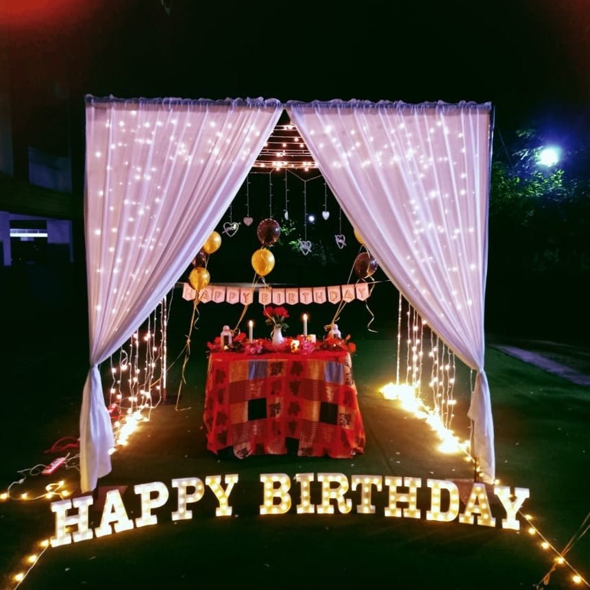 Cabana Decoration at Home in Hyderabad for Birthday or Anniversary