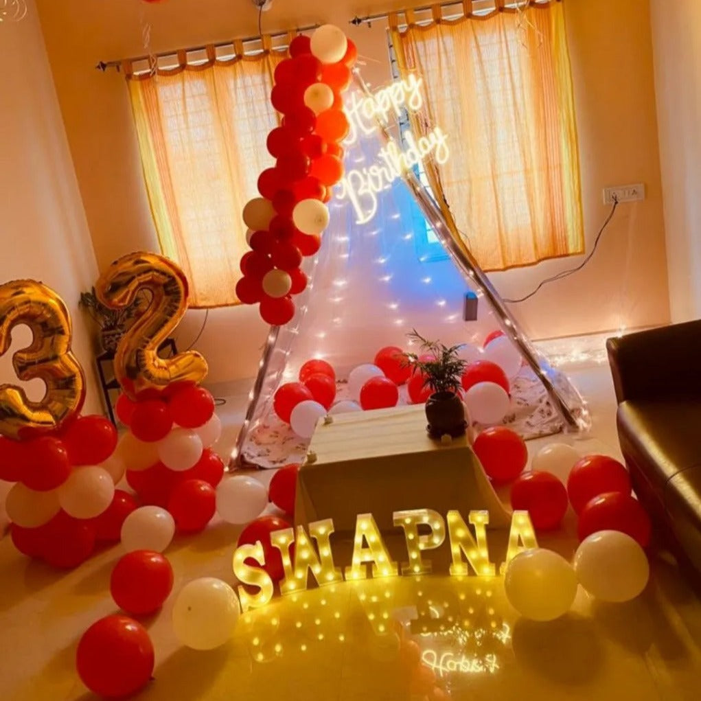 Home Tent Decor in Hyderabad for Birthday & Anniversary