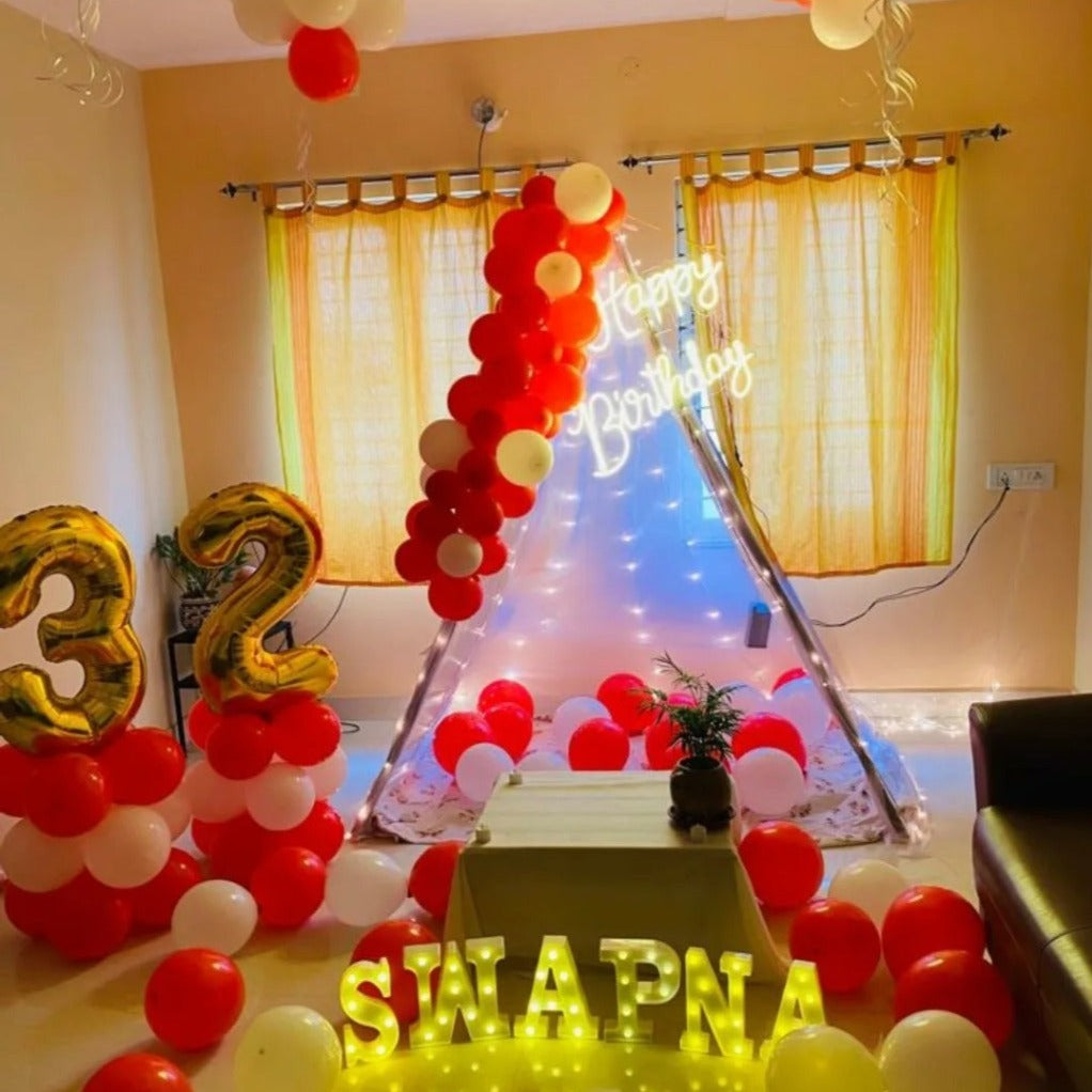 Balloon Tent Decoration for Birthday & Anniversary in Hyderabad