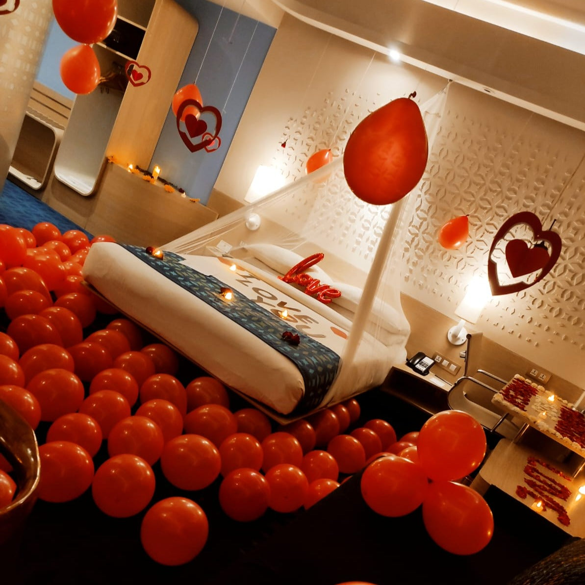 Most Romantic Room Decoration in Fairfield By Marriott, Hyderabad