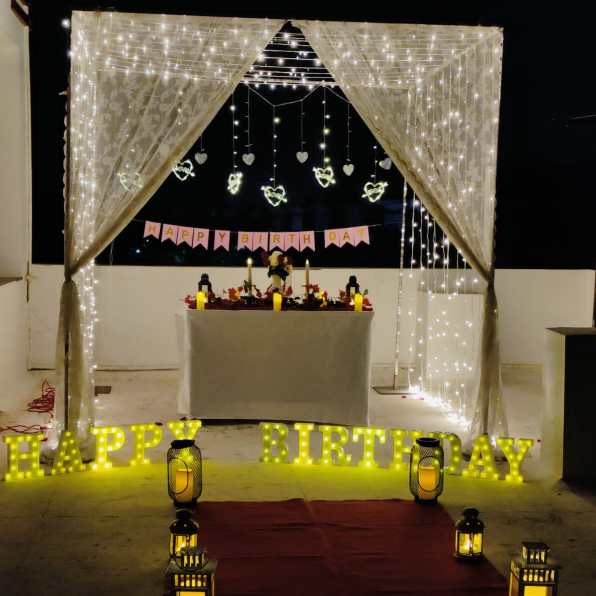 Birthday and Anniversary Decor in Hyderabad at Home or Terrace 