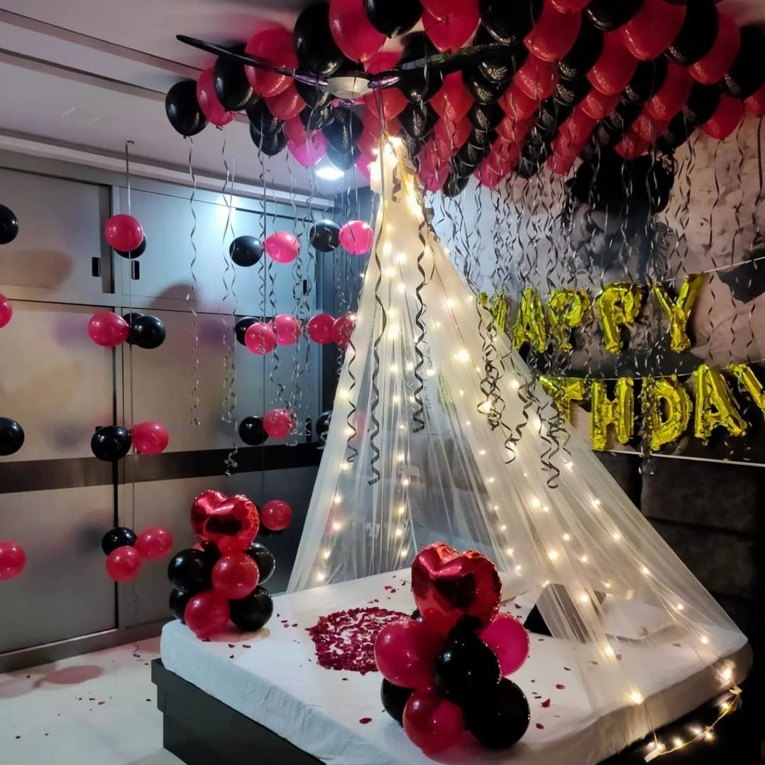 Balloon Tent Decor at Home In Hyderabad For Birthday & Anniversary