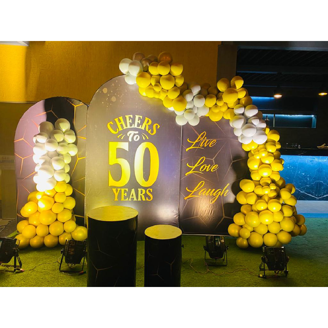 50 Years Birthday Balloon Decor in Hyderabad